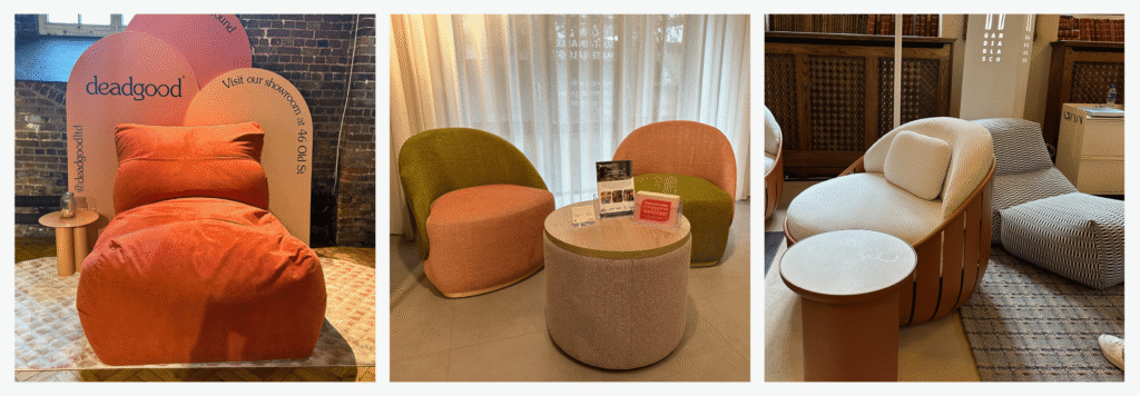 Lounge chairs spotted at Clerkenwell Design Week 2025